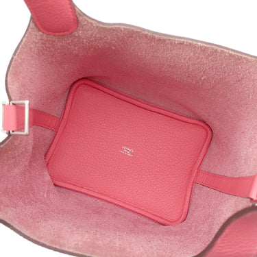 エルメス HERMES ピコタンロックPM ローズアザレ トリヨンクレマンス ハンドバッグ シルバー金具