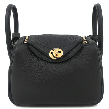 エルメス HERMES リンディ ミニ 20 ブラック トリヨンクレマンス ショルダーバッグ ゴールド金具 新品 未使用 黒