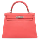 エルメス HERMES ケリー28 内縫い ローズジャイプール トリヨンクレマンス 2WAYバッグ シルバー金具 ショルダー