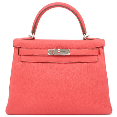 エルメス HERMES ケリー28 内縫い ローズジャイプール トリヨンクレマンス 2WAYバッグ シルバー金具 ショルダー