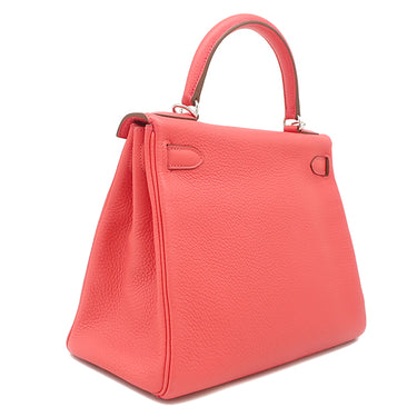 エルメス HERMES ケリー28 内縫い ローズジャイプール トリヨンクレマンス 2WAYバッグ シルバー金具 ショルダー