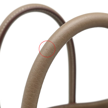 エルメス HERMES バーキン30 エトゥープ トゴ ハンドバッグ シルバー金具 グレージュ