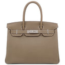 エルメス HERMES バーキン30 エトゥープ トゴ ハンドバッグ シルバー金具 グレージュ