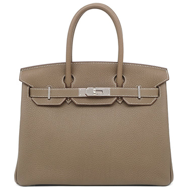 エルメス HERMES バーキン30 エトゥープ トゴ ハンドバッグ シルバー金具 グレージュ