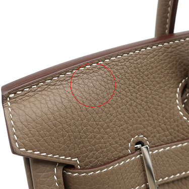 エルメス HERMES バーキン30 エトゥープ トゴ ハンドバッグ シルバー金具 グレージュ