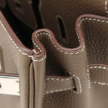 エルメス HERMES バーキン30 エトゥープ トゴ ハンドバッグ シルバー金具 グレージュ