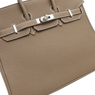 エルメス HERMES バーキン25 エトゥープ トゴ ハンドバッグ シルバー金具 グレージュ