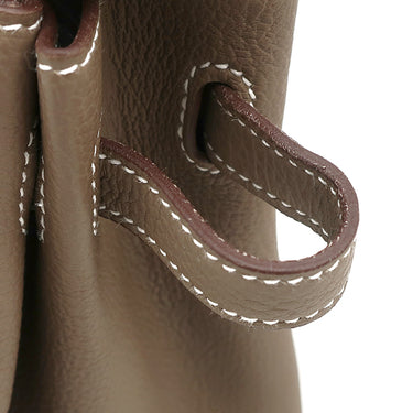 エルメス HERMES バーキン25 エトゥープ トゴ ハンドバッグ シルバー金具 グレージュ