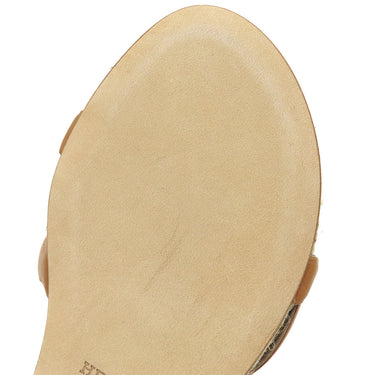 エルメス HERMES エスパドリーユ ファモサ ナチュラル ナッパレザー #35 サンダル 茶 シェーヌダンクル