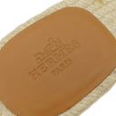 エルメス HERMES エスパドリーユ ファモサ ナチュラル ナッパレザー #35 サンダル 茶 シェーヌダンクル