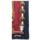 エルメス HERMES ショール カレ140 CARRE レッド×ネイビー カシミヤ シルク ストール 【LE PARADIS DU ROY/カレイドスコープ エフェクト】