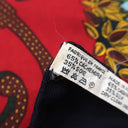 エルメス HERMES ショール カレ140 CARRE レッド×ネイビー カシミヤ シルク ストール 【LE PARADIS DU ROY/カレイドスコープ エフェクト】