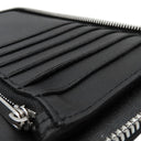 ベルルッティ BERLUTI イタウバ バーティカル ロング ジップ ウォレット ブラック×ブラウン キャンバス レザー 長財布 シルバー金具 黒 ラウンドジップ