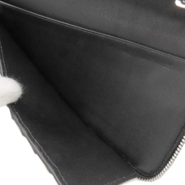 ベルルッティ BERLUTI イタウバ バーティカル ロング ジップ ウォレット ブラック×ブラウン キャンバス レザー 長財布 シルバー金具 黒 ラウンドジップ