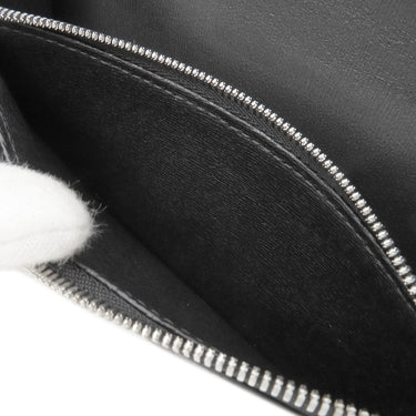 ベルルッティ BERLUTI イタウバ バーティカル ロング ジップ ウォレット ブラック×ブラウン キャンバス レザー 長財布 シルバー金具 黒 ラウンドジップ