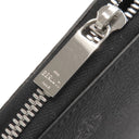 ベルルッティ BERLUTI イタウバ バーティカル ロング ジップ ウォレット ブラック×ブラウン キャンバス レザー 長財布 シルバー金具 黒 ラウンドジップ