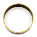 エルメス HERMES エマイユ GM ブルー 七宝焼き バングル ゴールド金具 青