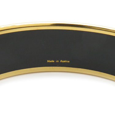 エルメス HERMES エマイユ GM ブルー 七宝焼き バングル ゴールド金具 青