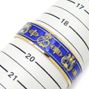 エルメス HERMES エマイユ GM ブルー 七宝焼き バングル ゴールド金具 青