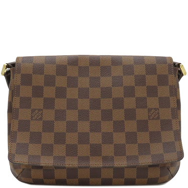 ルイヴィトン LOUIS VUITTON ミュゼット タンゴ N51255 ダミエエベヌ ダミエキャンバス ショルダーバッグ ゴールド金具 茶