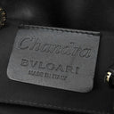 ブルガリ BVLGARI チャンドラ ブラック レザー 2WAYバッグ ゴールド金具 サークルロゴ ショルダー ハンドバッグ 黒