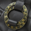 ブルガリ BVLGARI チャンドラ ブラック レザー 2WAYバッグ ゴールド金具 サークルロゴ ショルダー ハンドバッグ 黒