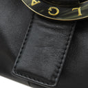ブルガリ BVLGARI チャンドラ ブラック レザー 2WAYバッグ ゴールド金具 サークルロゴ ショルダー ハンドバッグ 黒