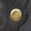 ブルガリ BVLGARI チャンドラ ブラック レザー 2WAYバッグ ゴールド金具 サークルロゴ ショルダー ハンドバッグ 黒