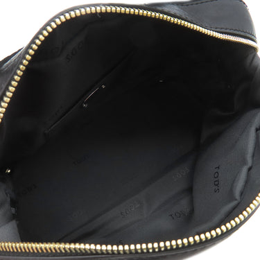 トッズ TODS Dスタイリング 2wayハンドバッグ ブラック グレインレザー ハラコ 2WAYバッグ ゴールド金具 黒 ハンドバッグ ショルダー