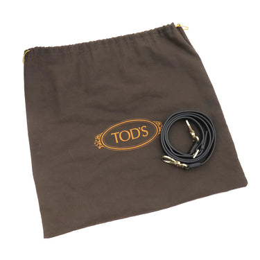 トッズ TODS Dスタイリング 2wayハンドバッグ ブラック グレインレザー ハラコ 2WAYバッグ ゴールド金具 黒 ハンドバッグ ショルダー