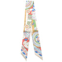 エルメス HERMES ツイリー ベージュローズ×ローズ×ブルー シルク スカーフ 新品 未使用【LES MURMURES DE LA FORET/森のささやき】