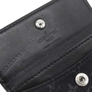 ルイヴィトン LOUIS VUITTON ポルトモネ サテン M92137 ブラック モノグラムサテン コインケース シルバー金具 黒 小銭入れ カードケース