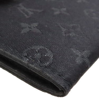 ルイヴィトン LOUIS VUITTON ポルトモネ サテン M92137 ブラック モノグラムサテン コインケース シルバー金具 黒 小銭入れ カードケース