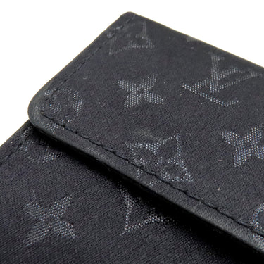 ルイヴィトン LOUIS VUITTON ポルトモネ サテン M92137 ブラック モノグラムサテン コインケース シルバー金具 黒 小銭入れ カードケース