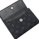ルイヴィトン LOUIS VUITTON ポルトモネ サテン M92137 ブラック モノグラムサテン コインケース シルバー金具 黒 小銭入れ カードケース