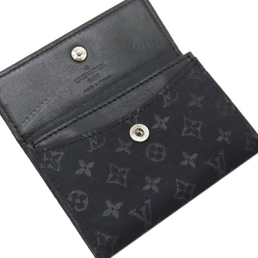 ルイヴィトン LOUIS VUITTON ポルトモネ サテン M92137 ブラック モノグラムサテン コインケース シルバー金具 黒 小銭入れ カードケース