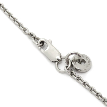 エルメス HERMES コルH ペンダント グレー×シルバー メタル ラッカー ネックレス シルバー金具 ホルンモチーフ