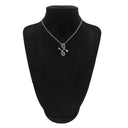 エルメス HERMES コルH ペンダント グレー×シルバー メタル ラッカー ネックレス シルバー金具 ホルンモチーフ