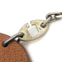 エルメス HERMES アニマルモチーフ ブラウン×オレンジ レザー メタル バッグチャーム シルバー金具 カバ ヒポポタマス