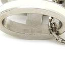 エルメス HERMES ポップアッシュ ペンダント ホワイト×シルバー メタル ラッカー ネックレス シルバー金具 Hモチーフ