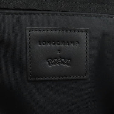 ロンシャン LONGCHAMP ル プリアージュ コレクション ポケモン ブラック ナイロン カウハイド トートバッグ シルバー金具 黒 ピカチュウ