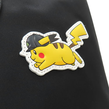 ロンシャン LONGCHAMP ル プリアージュ コレクション ポケモン ブラック ナイロン カウハイド トートバッグ シルバー金具 黒 ピカチュウ