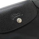 ロンシャン LONGCHAMP ル プリアージュ コレクション ポケモン ブラック ナイロン カウハイド トートバッグ シルバー金具 黒 ピカチュウ