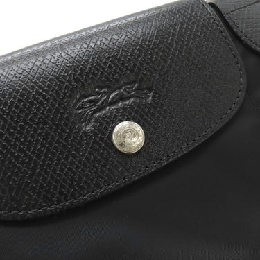 ロンシャン LONGCHAMP ル プリアージュ コレクション ポケモン ブラック ナイロン カウハイド トートバッグ シルバー金具 黒 ピカチュウ