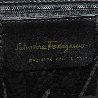 フェラガモ FERRAGAMO ヴァラ リボン BA214178 ブラック レザー 2WAYバッグ ゴールド金具 黒 ハンドバッグ ショルダーバッグ