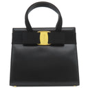 フェラガモ FERRAGAMO ヴァラ リボン BA214178 ブラック レザー 2WAYバッグ ゴールド金具 黒 ハンドバッグ ショルダーバッグ
