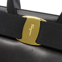 フェラガモ FERRAGAMO ヴァラ リボン BA214178 ブラック レザー 2WAYバッグ ゴールド金具 黒 ハンドバッグ ショルダーバッグ