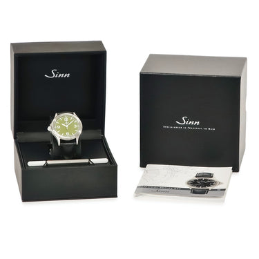 腕時計 ジン SINN 556 オリーブグリーン 556.GREEN 自動巻き メンズ ラウンド オートマチック シースルーバック 3針 限定