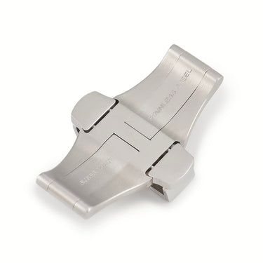 パネライ PANERAI 純正 シルバー ステンレススチール 腕時計パーツ 22mm幅対応 バックル 両開き プッシュ 尾錠 正規品 ベルト バンド パーツ 替え SS シルバー 銀