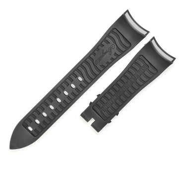 ブレゲ BREGUET 純正 マリーン用 ラバーバンド ブラック ラバー 腕時計パーツ 未使用 替え 予備 スペア ベルト ストラップ 22mm ブラック 黒